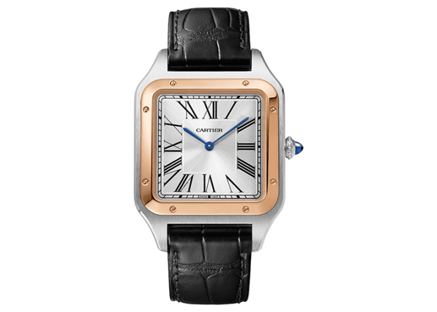 Cartier Santos Dumont watch XL pink gold and steel W2SA0017 e1597998212174