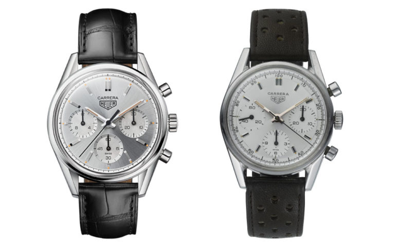 Tag Heuer Carrera 160 Years Silver Limited Edition Old And New Comparison Cortina Watch 768x488 1