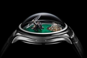 H moser cie and mbf Endeavour Cylindrical Tourbillon watch in green
