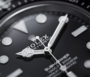Rolex Oyster Perpetual Submariner Ref M124060 0001 dial closeup