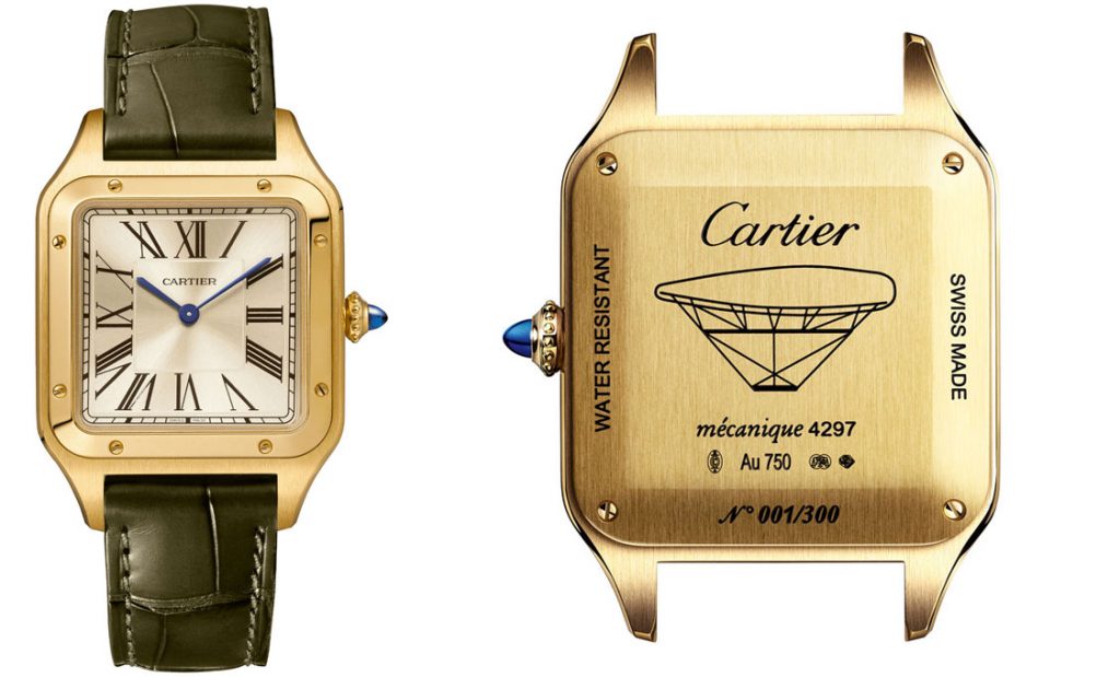 Cartier Santos Dumont La Baladeuse Watch in yellow gold combine