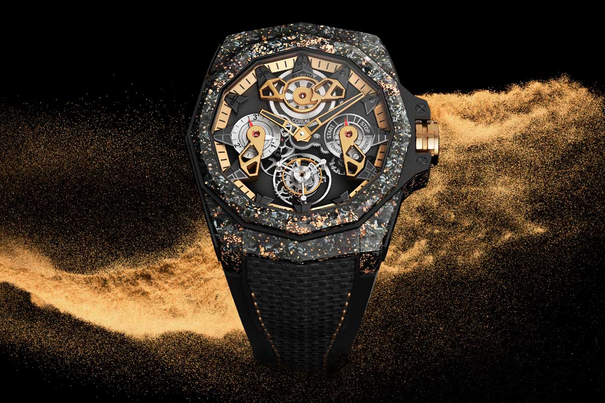 The Gold Flecks On This Carbon Case Give It A Truly Stunning Look But As You Go In For A Closer Look The Flying Tourbillon Is Sure To Comandeer All The Attention 2