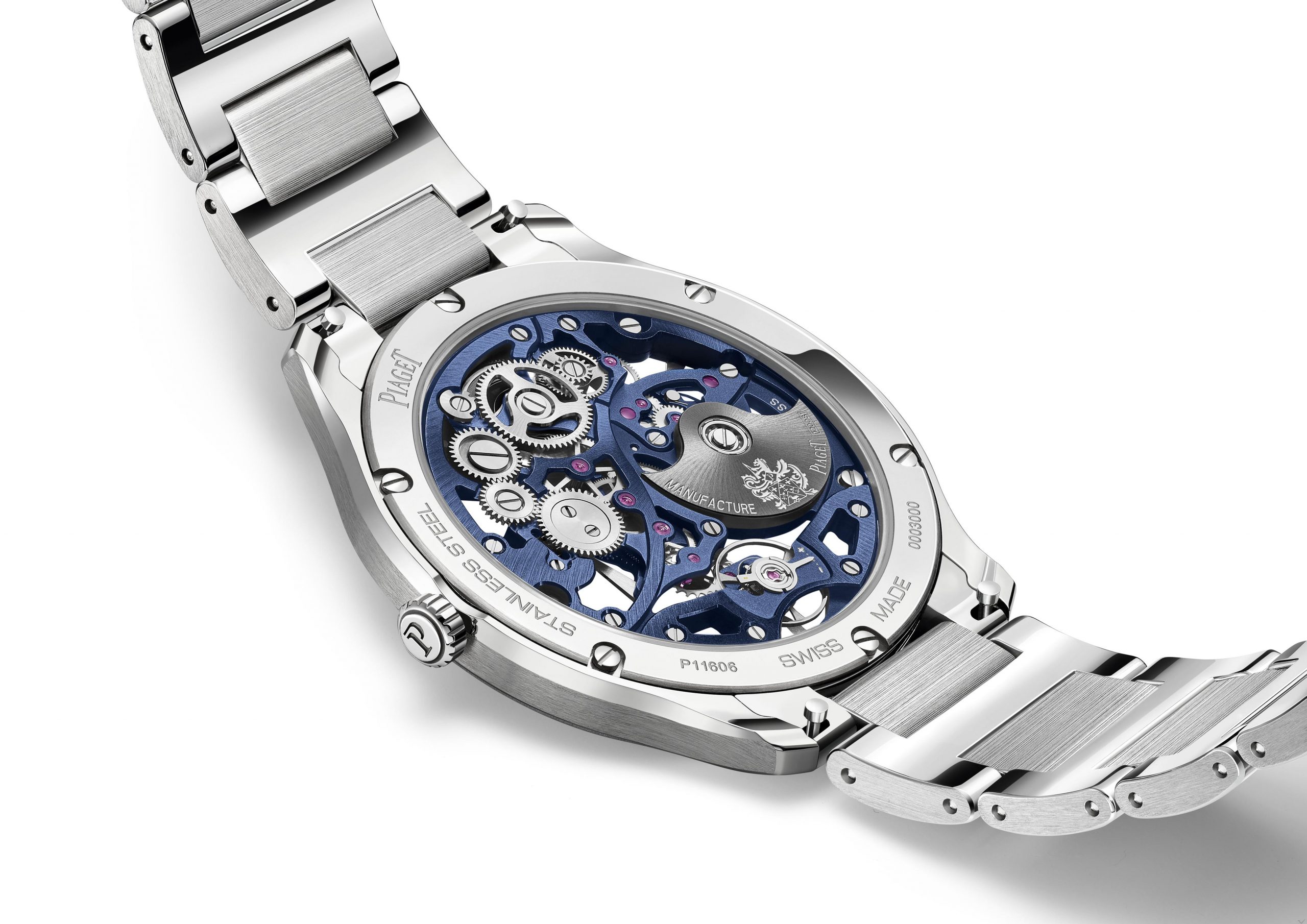 Piaget Polo Skeleton blue G0A45004 back scaled