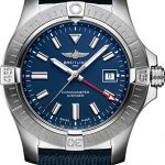 Avenger Automatic Gmt 45 In Stainless Steel With Blue Dial And Blue Leather Military Strap 1 150x150