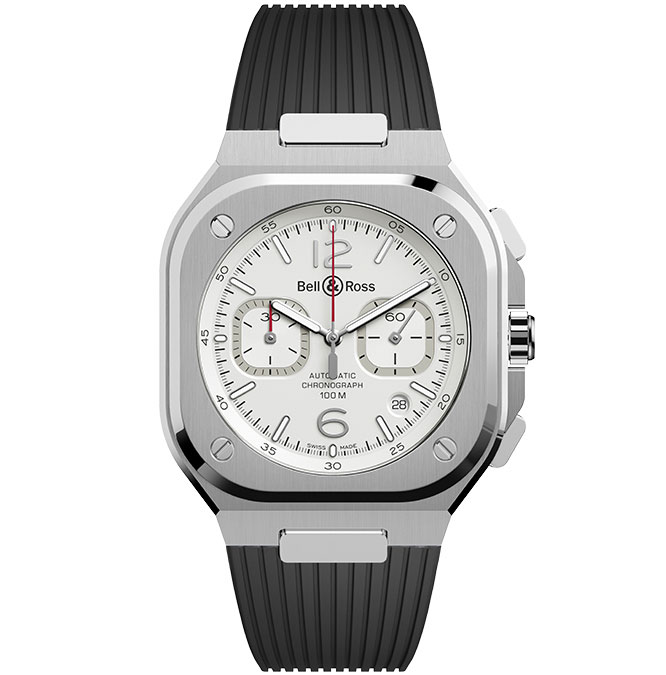 Bell & Ross BR05 Chrono White Hawk BR05C-SI-ST/SRB at Cortina Watch