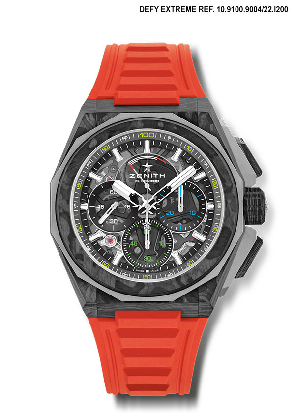 Zenith Defy Extreme Carbon 10.9100.9004.22 Red Rubber