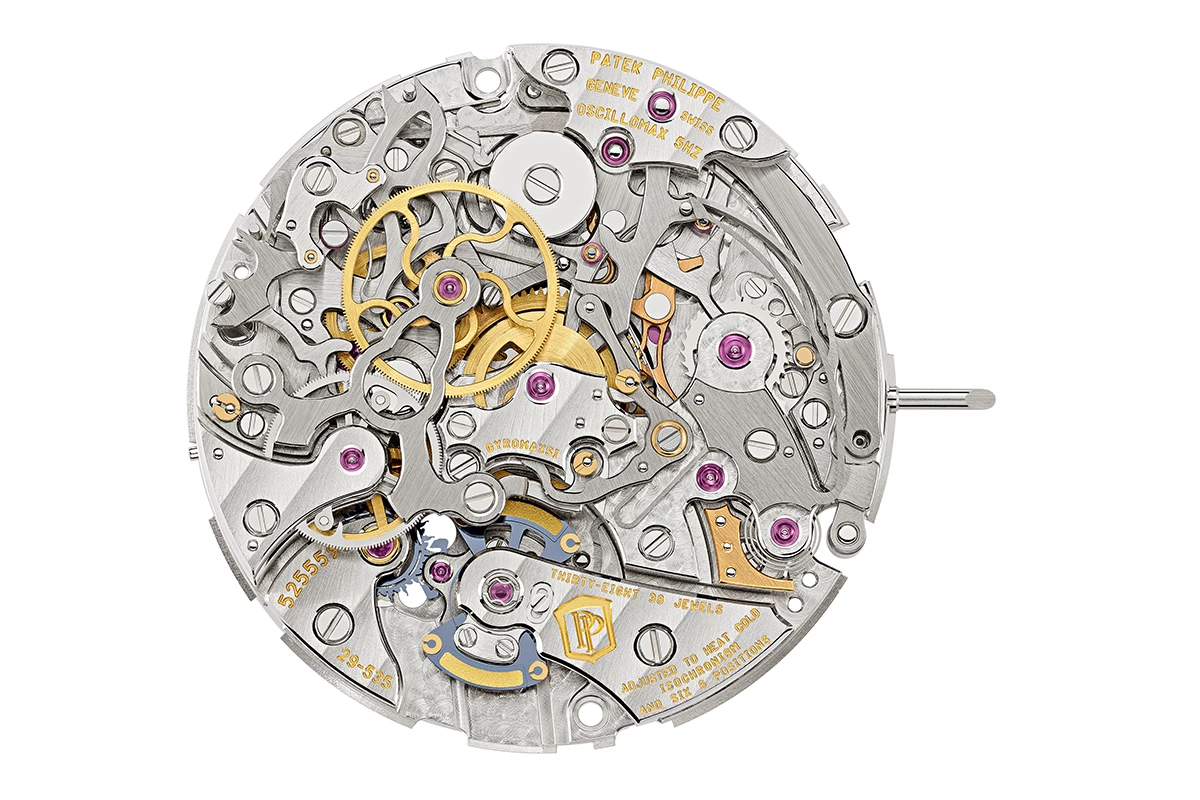 The image of the Caliber CH 29-535 PS 1/10 here reveals the Oscillomax regulating organ used in the in-house chronograph for the first time, along with the additional chronograph seconds module.