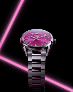 The TAG Heuer Carrera 36mm looks stunning in pink.
