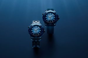 Omega dives deep with the colour blue for this gorgeous Seamaster anniversary range.