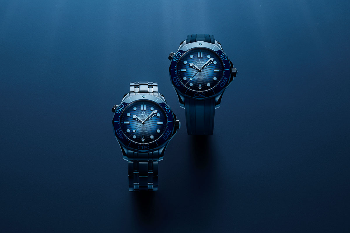 Cortina Watch Omega Seamaster Summer Blue Diver 300m Feature