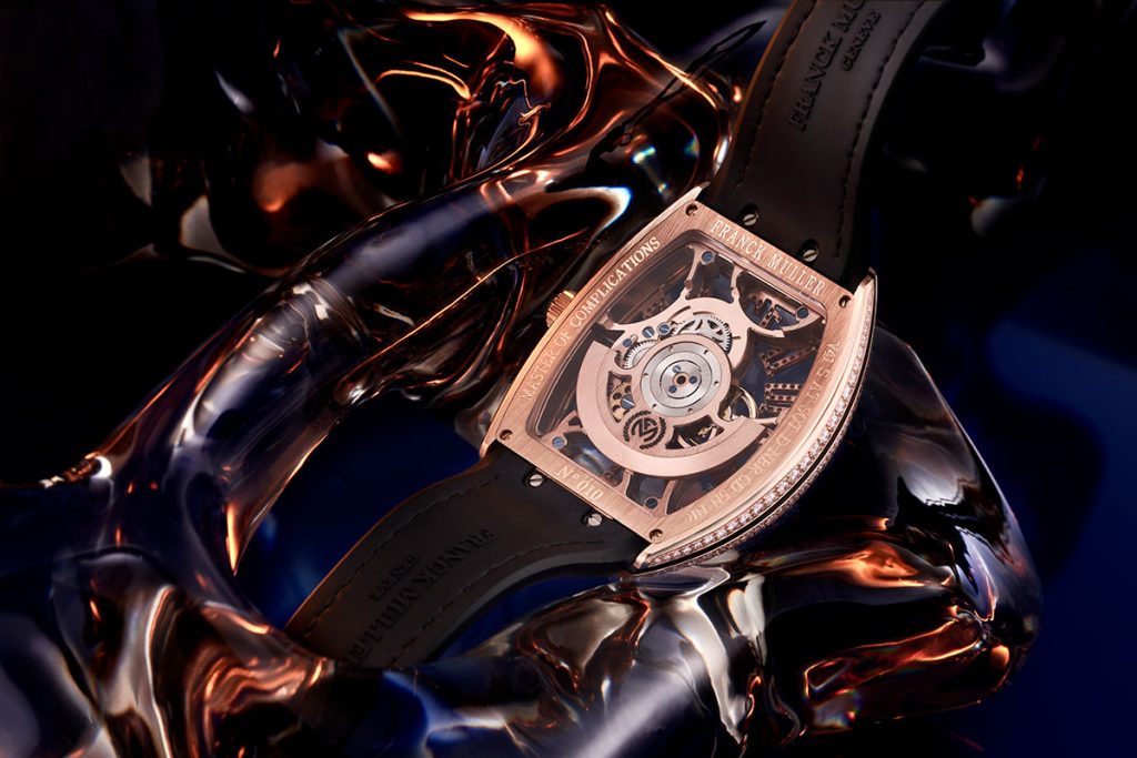 Cortina Watch Franck Muller Vanguard Slim Skeleton Black Rose Gold Caseback 1024x683
