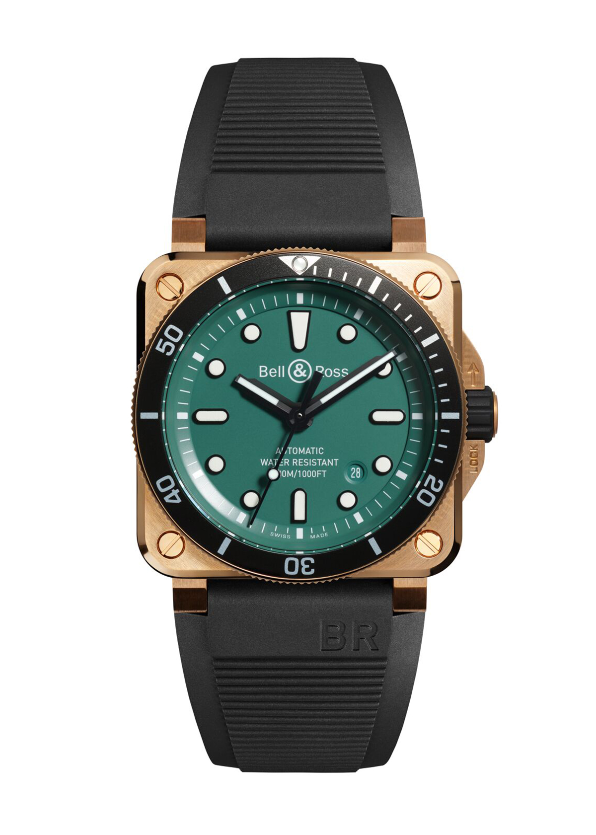 Cortina-Watch-Bell-Ross-BR-03-92-Diver-Black-Green-Bronze-soldat