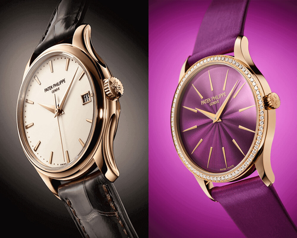 The classic Calatrava Refs. 5227R-001 and 4997/200R-001 represent timeless elegance in Patek Philippe’s collection. 