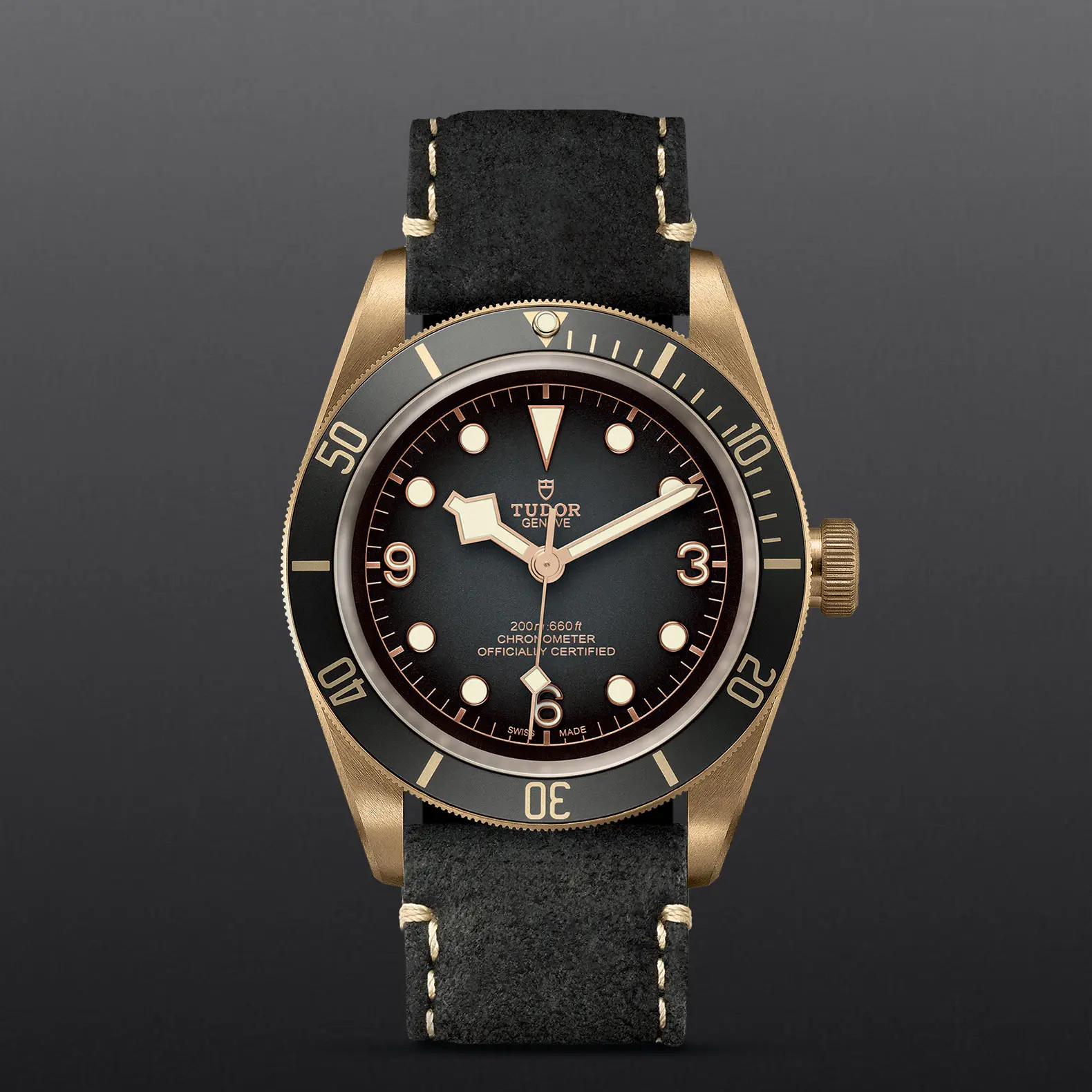 TUDORBlack Bay Bronze碧湾青铜型磨砂青铜表壳，青铜色PVD钢底盖，直径43毫米 - M79250BA-0001 at Cortina Watch Malaysia