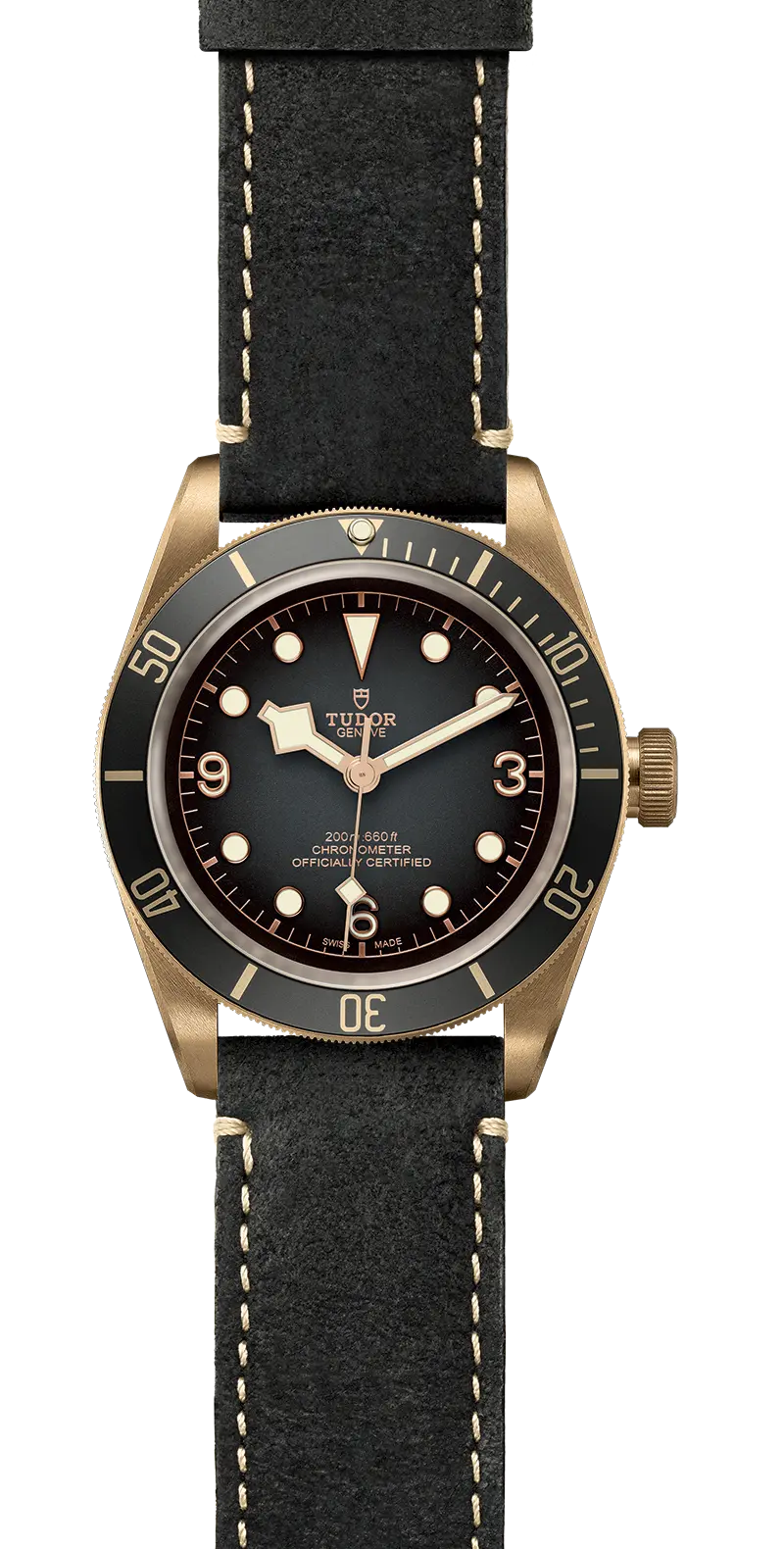 TUDORBlack Bay Bronze碧湾青铜型磨砂青铜表壳，青铜色PVD钢底盖，直径43毫米 - M79250BA-0001 at Cortina Watch Malaysia