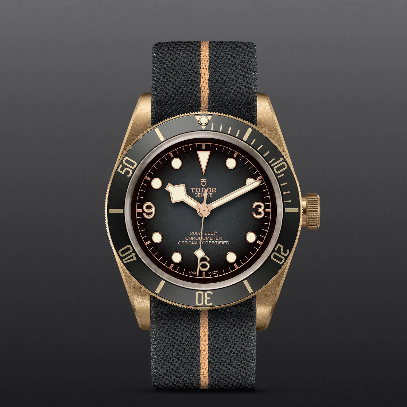 TUDORBlack Bay Bronze碧湾青铜型磨砂青铜表壳，青铜色PVD钢底盖，直径43毫米 - M79250BA-0002 at Cortina Watch Malaysia