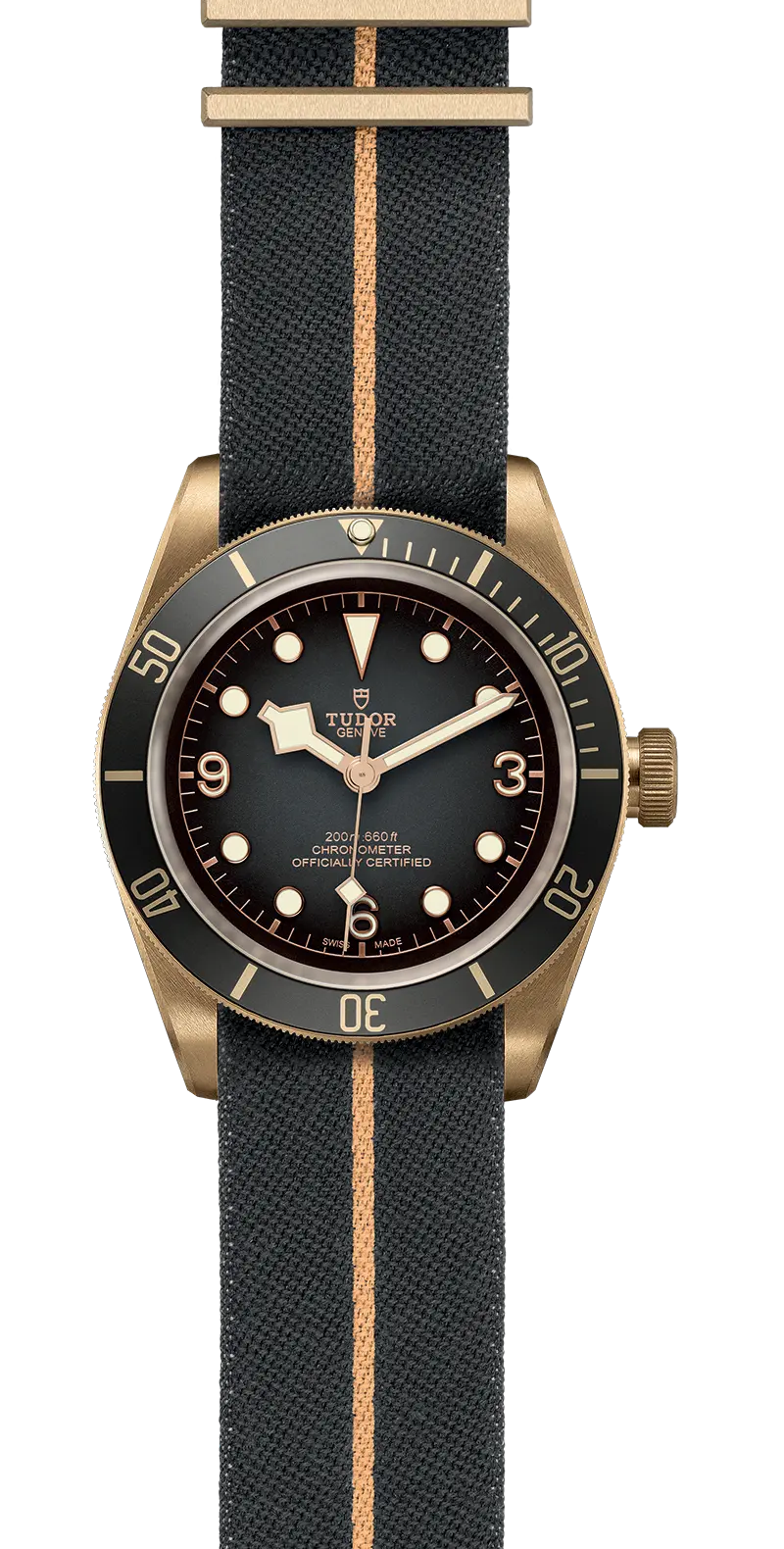 TUDORBlack Bay Bronze碧湾青铜型磨砂青铜表壳，青铜色PVD钢底盖，直径43毫米 - M79250BA-0002 at Cortina Watch Malaysia