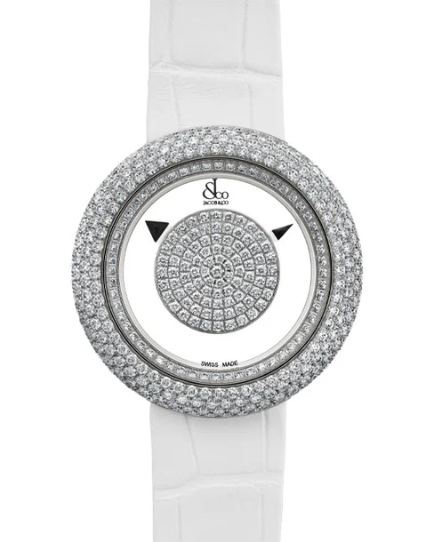 Brilliant Mystery Pave Diamonds White Gold (38mm) - Cortina Watch Malaysia