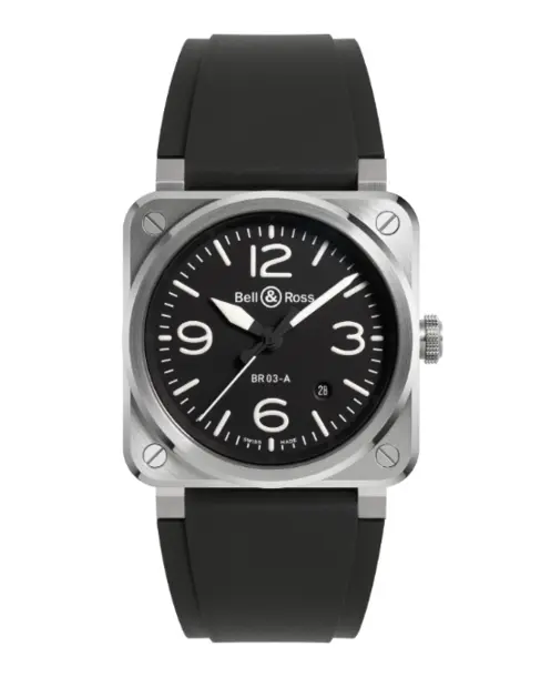 BR 03 Black Steel - Cortina Watch Malaysia