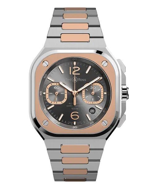 BR 05 Chrono Grey Steel & Gold - Cortina Watch Malaysia