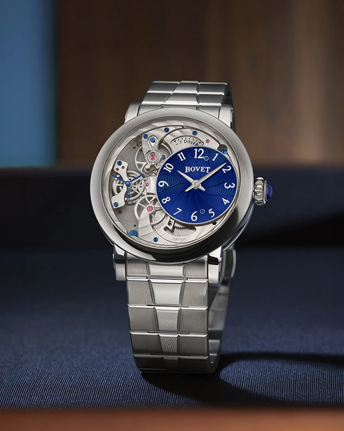 Récital 12 Orbis Titanium Blue Guilloché Dial - Cortina Watch Malaysia