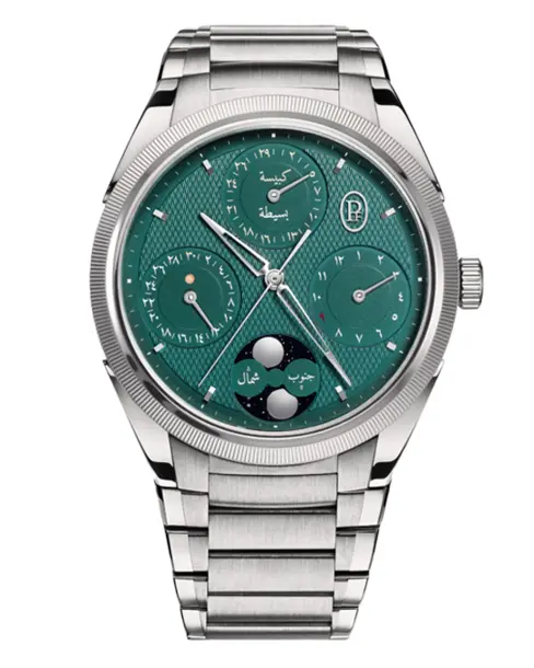 Tonda PF Hijri Perpetual Calendar Steel Platinum Viridian Green - Cortina Watch Malaysia