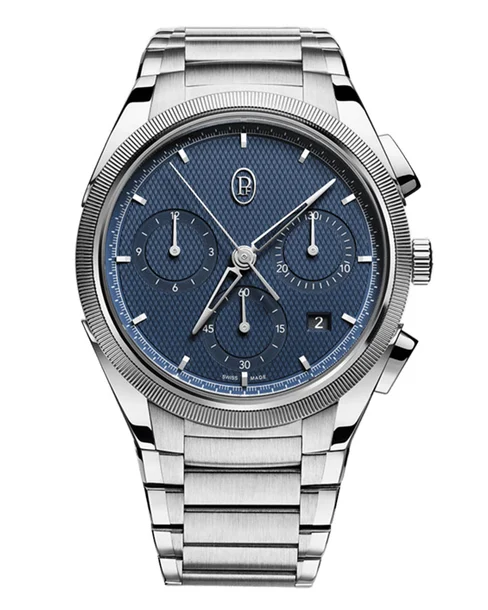 Tonda PF Chronograph Steel Platinum Milano Blue - Cortina Watch Malaysia