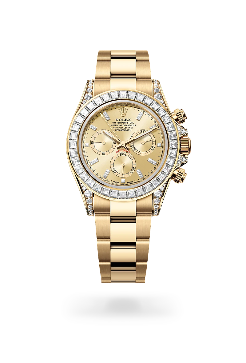 Rolex Cosmograph Daytona in 18 ct yellow gold with lugs set with diamonds, M126598TBR-0001 - Cortina Watch Malaysia