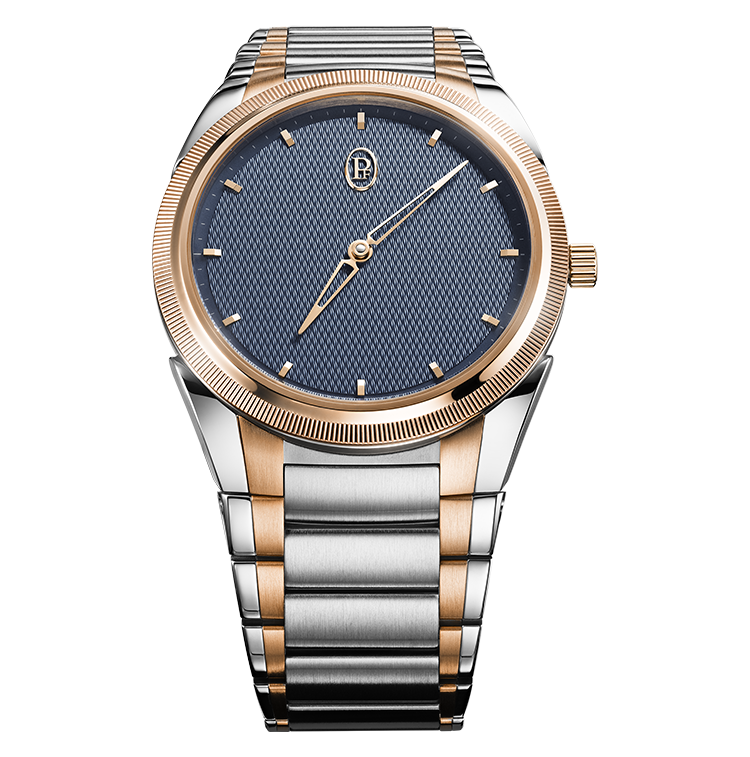 Tonda PF Micro Rotor Stainless Steel & Rose Gold Stone Blue - Cortina Watch Malaysia