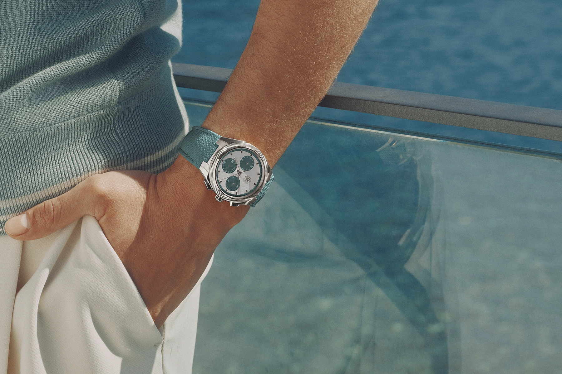 TONDA PF Sport Chronograph Silver Verzasca: Precision Meets Refined Sporting Elegance - Cortina Watch Malaysia