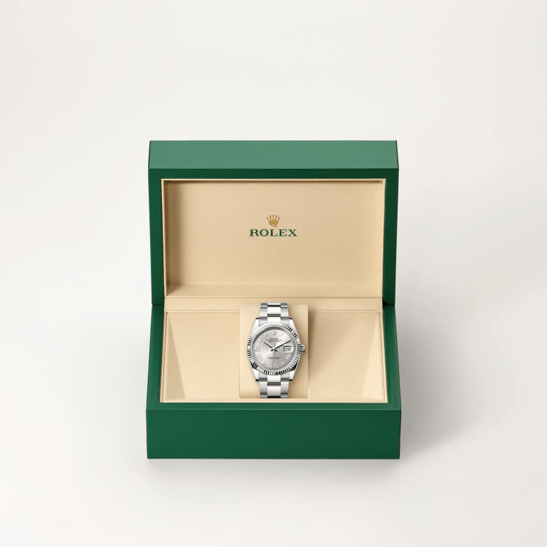 rolex datejust dalam rolesor putih, m126234-0068 - cortina watch