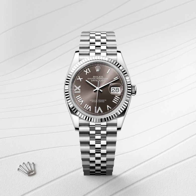rolex datejust in white-rolesor, m126234-0071 - cortina watch