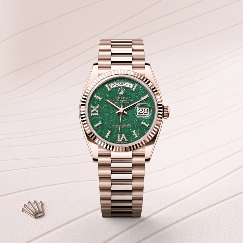 Rolex Day-Date in Emas Everose 18 karat, M128235-0068 - Cortina Watch Malaysia