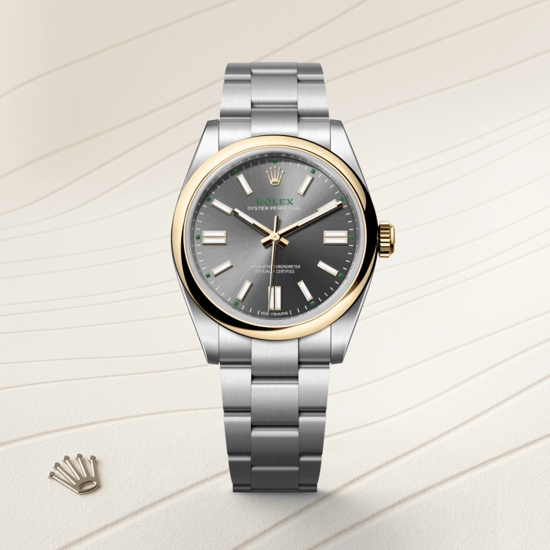 Rolex Oyster Perpetual in Rolesor Kuning - kombinasi Oystersteel dan emas kuning, M134303-0001 - Cortina Watch Malaysia