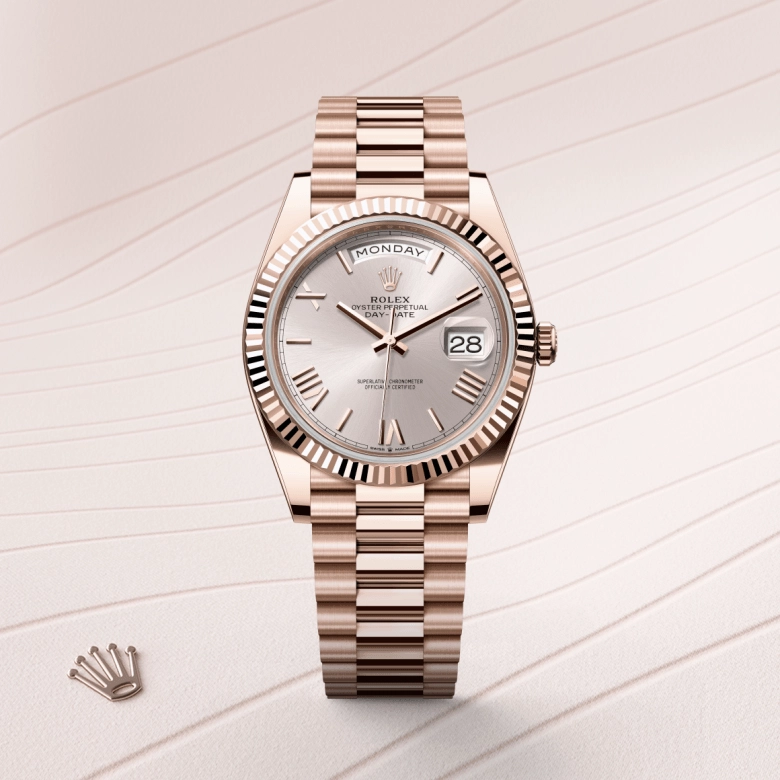 Rolex Day-Date in 18 ct Everose gold, M228235-0001 - Cortina Watch Malaysia
