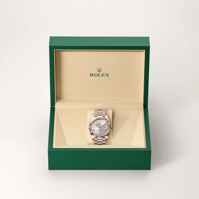 Rolex Day-Date in 18 ct Everose gold, M228235-0001 - Cortina Watch Malaysia