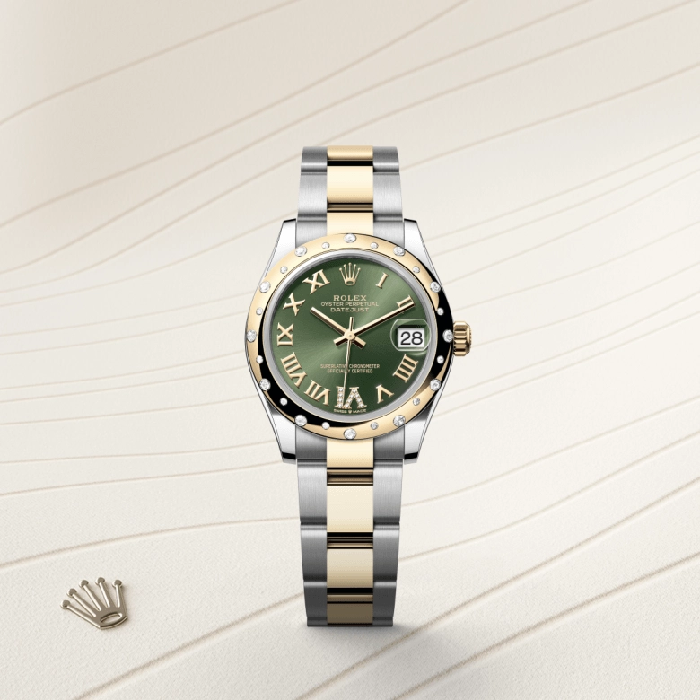 rolex datejust dalam rolesor kuning, m278343rbr-0015 - cortina watch