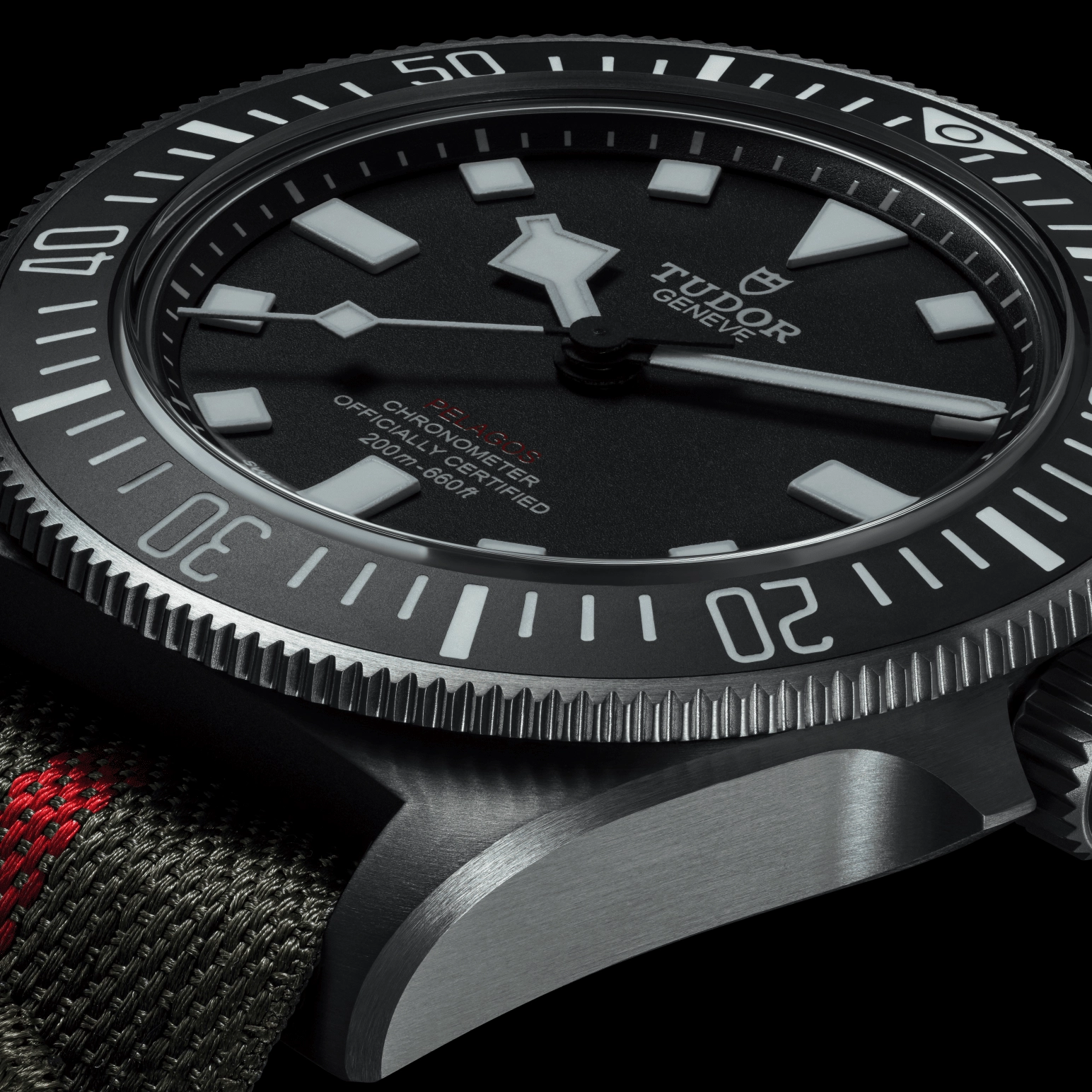 TUDORPelagos FXD领潜型FXD钛金属表壳，直径42毫米，厚12.75毫米，两端表耳距离为52毫米，磨砂处理 
 固定式表带杆 
 钢表壳底盖 - M25717N-0001 at Cortina Watch Malaysia