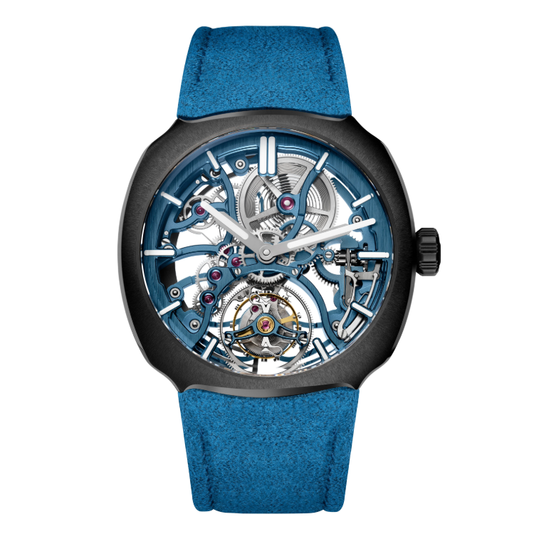 H. Moser & Cie. Streamliner Tourbillon Skeleton Ceramic Alpine Limited Edition - Cortina Watch Malaysia