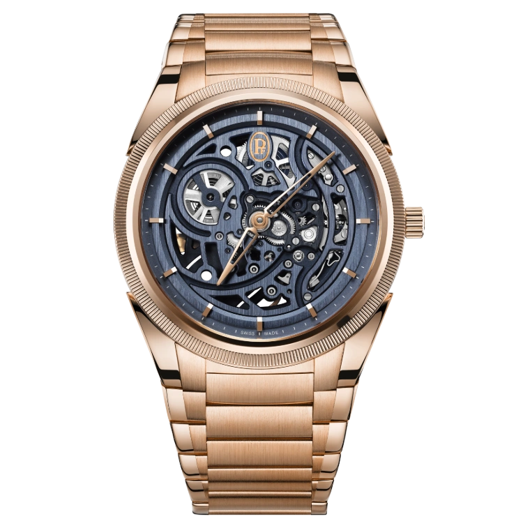 Tonda PF Skeleton Rose Gold in Milano Blue - Cortina Watch Malaysia