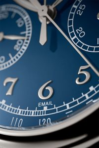 The Patek Philippe Ref 5370 011 Close Up Details Of Glossy Blue Grand Feu Enamel Dial 200x300