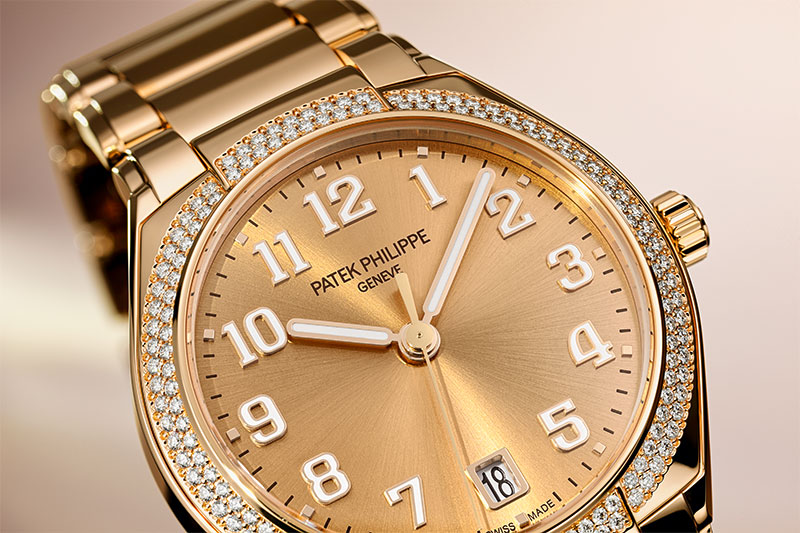 Patek Philippe Twenty4 Ladies Automatic Watch In Round Rose Gold Case With Diamonds And Rose Gold Sunburst Dial Ref 7300 1200r 011