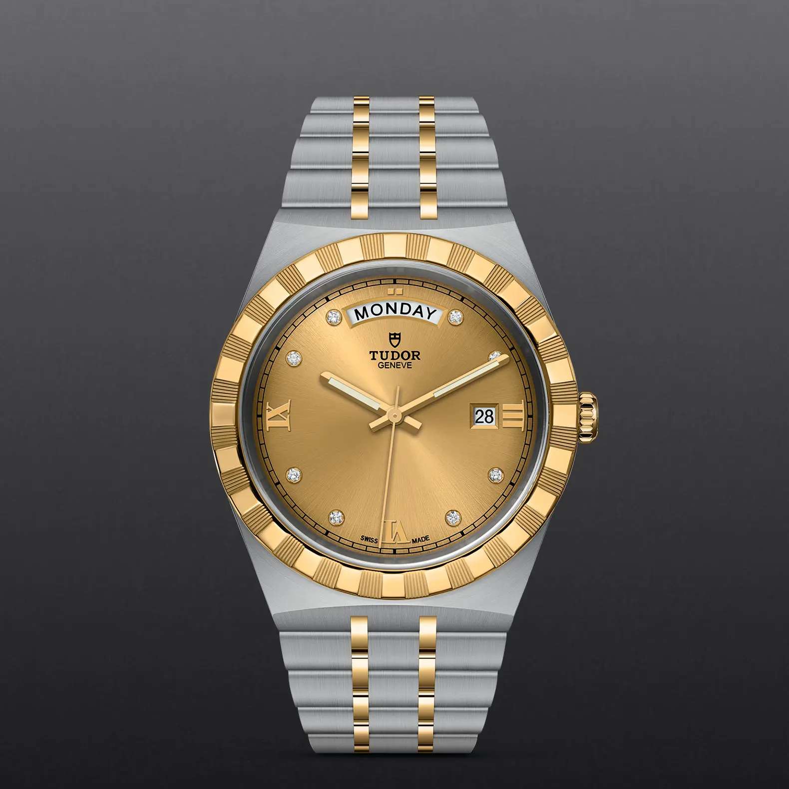 TUDORTUDOR RoyalTUDOR Royal41mm steel case with polished and satin finish - M28603-0006 at Cortina Watch Thailand