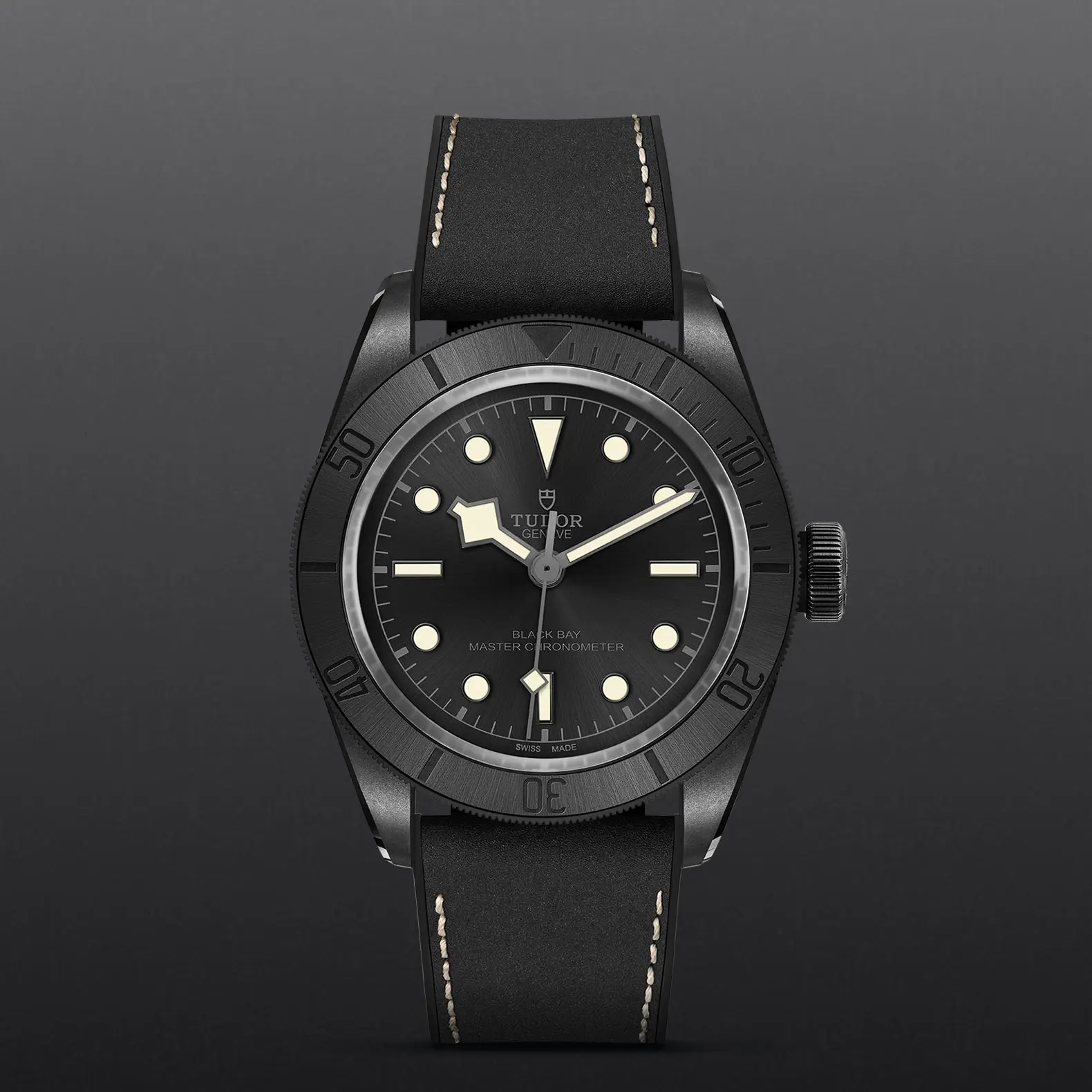 TUDORBlack Bay CeramicBlack Bay41mm matt black ceramic case with micro-blasted finish and monobloc middle case Open case back in black-PVD-treated 316L steel with sapphire crystal - M79210CNU-0001 at Cortina Watch Thailand