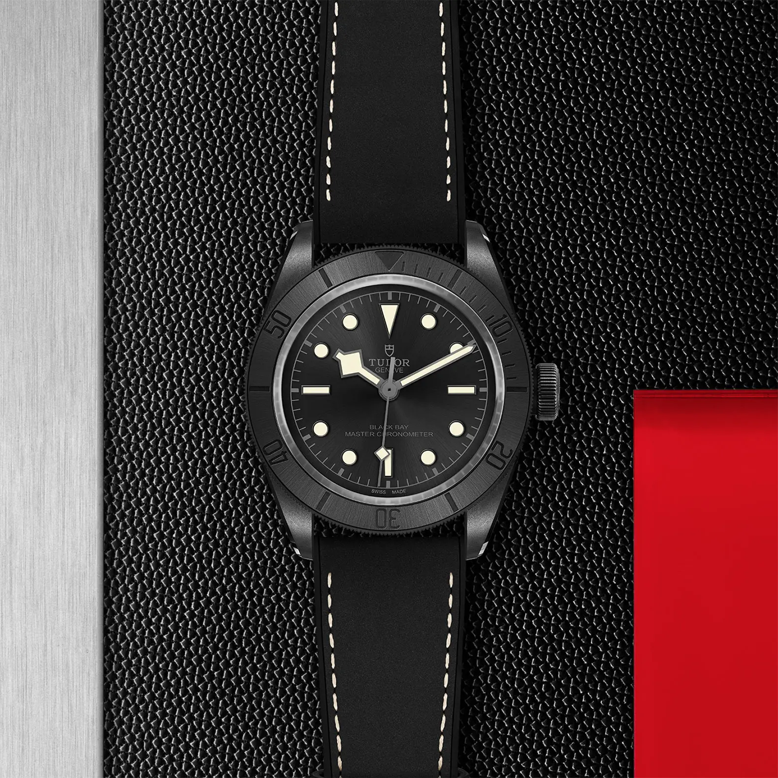 TUDORBlack Bay CeramicBlack Bay41mm matt black ceramic case with micro-blasted finish and monobloc middle case Open case back in black-PVD-treated 316L steel with sapphire crystal - M79210CNU-0001 at Cortina Watch Thailand