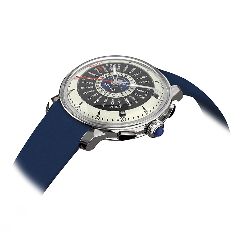 Récital 30 Blue Guilloche Centre Dial in Grade 5 Titanium - Cortina Watch Thailand