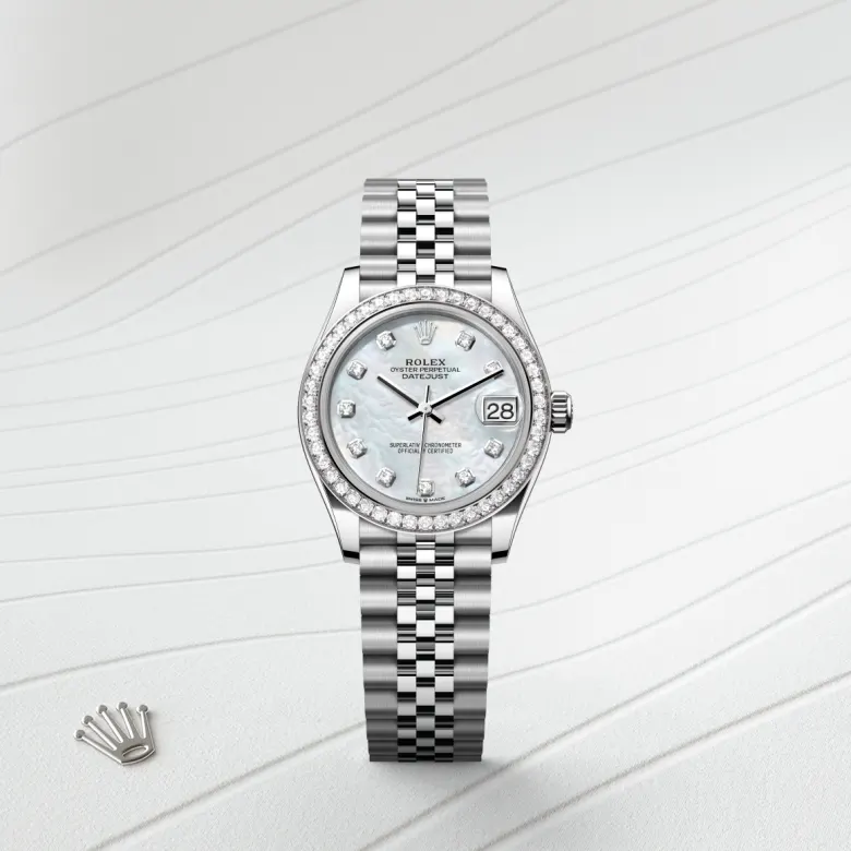 Rolex Datejust in White Rolesor - combination of Oystersteel and white gold, M278384RBR-0008 - Cortina Watch Thailand