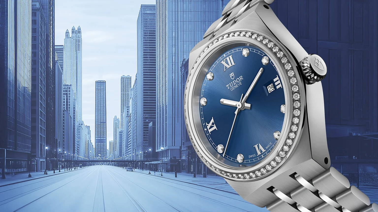 TUDORTUDOR RoyalTUDOR Royal28mm steel case with polished and satin finish - M28320-0002 at Cortina Watch Thailand