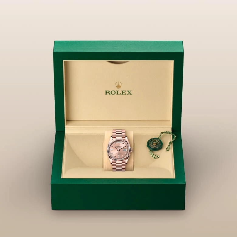 Rolex Day-Date in Everose gold 18 กะรัต, M128235-0009 - Cortina Watch Thailand