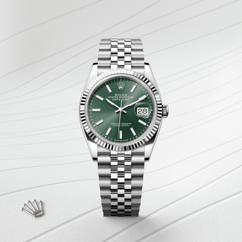 Rolex Datejust in White Rolesor - combination of Oystersteel and white gold, M126234-0051 - Cortina Watch Thailand